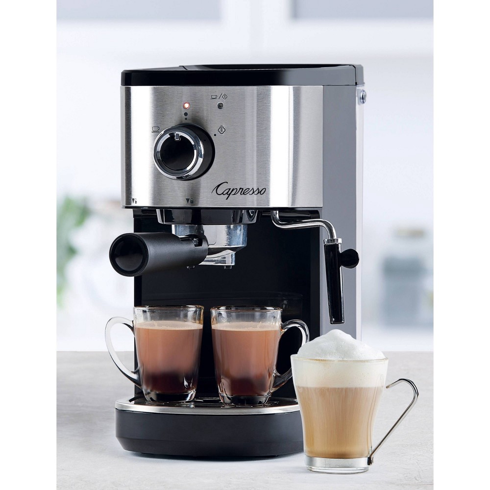 slide 2 of 7, Capresso Compact Espresso/Cappuccino Machine EC Select - Black/Stainless 120.05, 1 ct