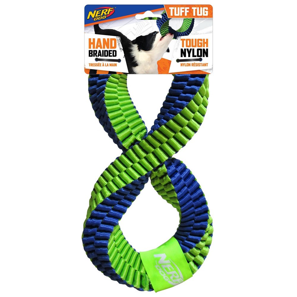 slide 2 of 3, NERF Nylon Braided Twisted Infinity Tug Dog Toy, 1 ct