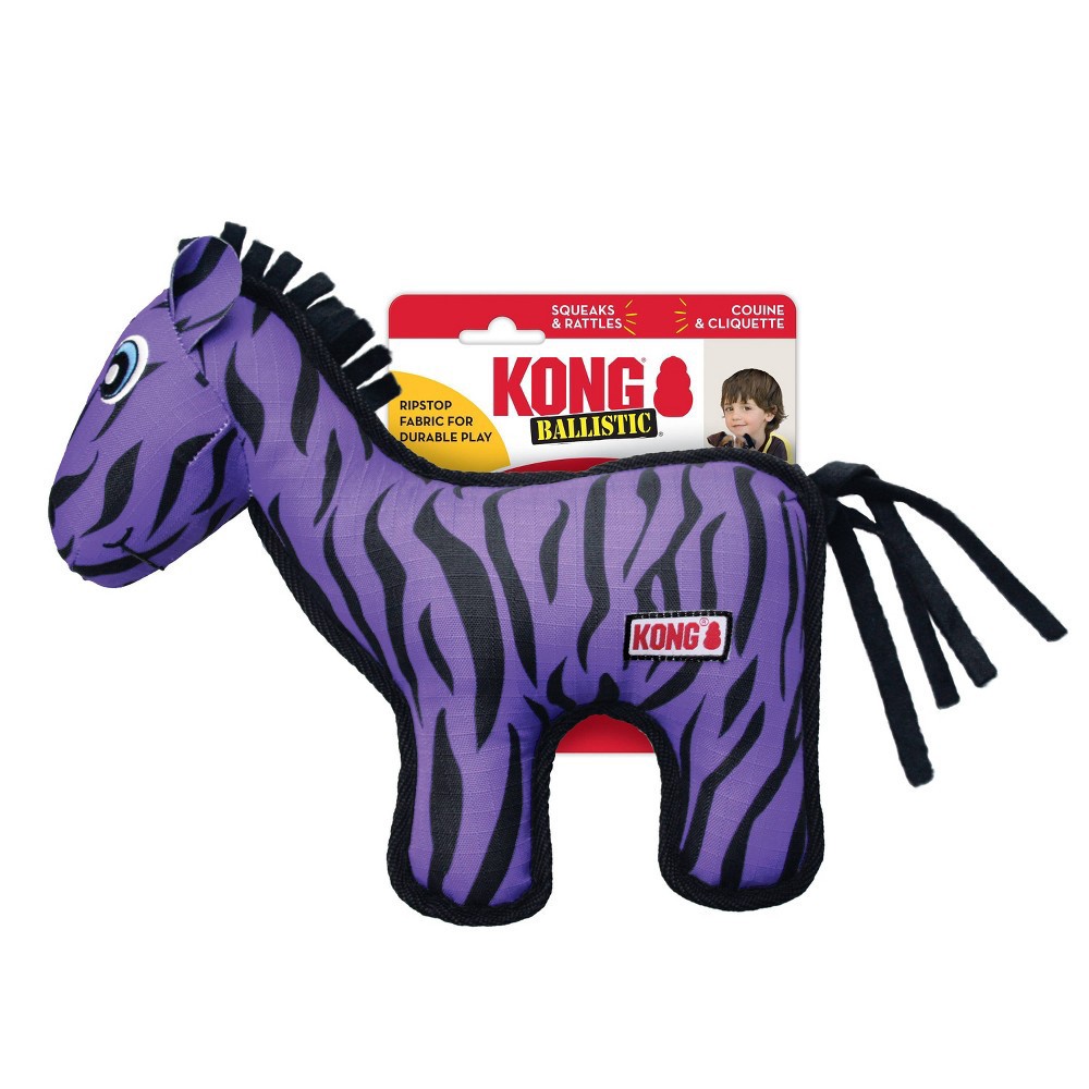 KONG Ripstop Zebra Dog Toy Purple 1 ct Shipt