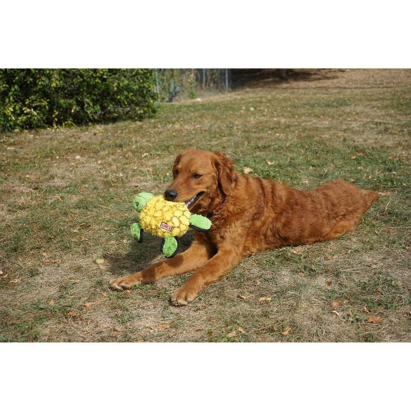 slide 2 of 3, KONG Tough Plush Turtle Dog Toy - Green, 1 ct