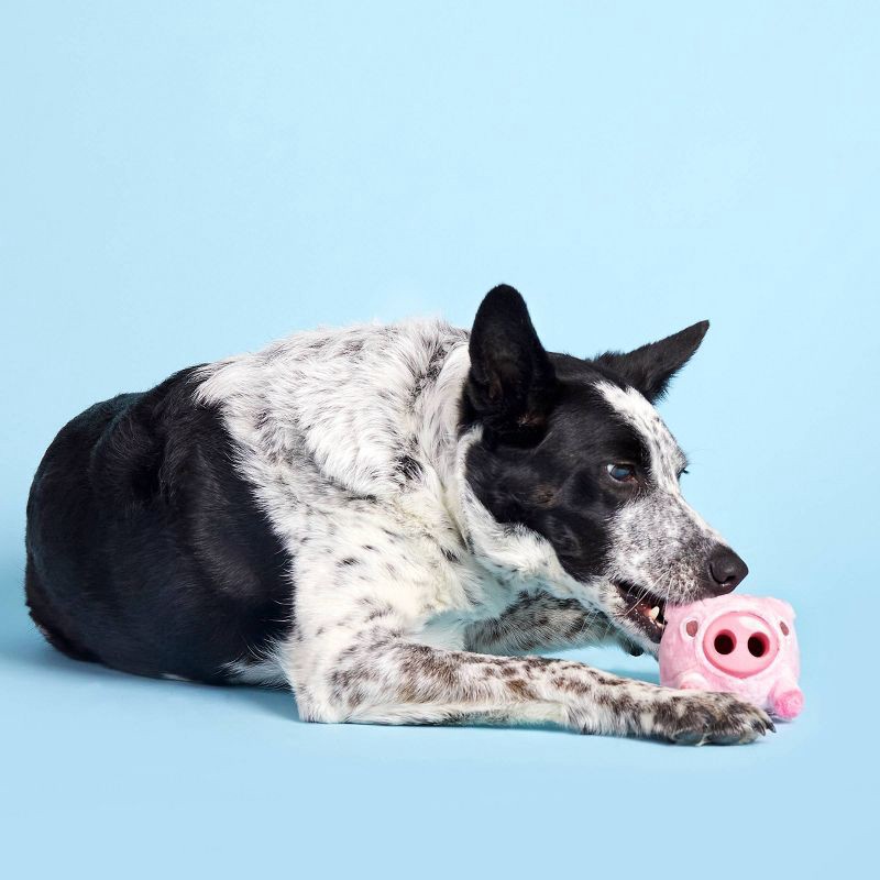slide 3 of 9, BARK Super Chewer Pig Dog Toy - Hambone, 1 ct