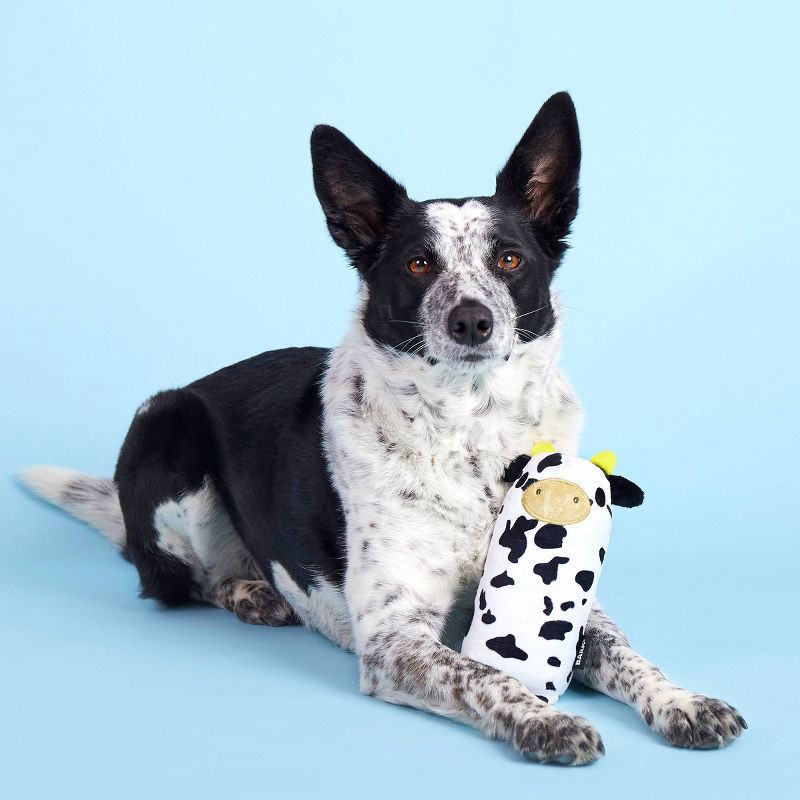 slide 3 of 8, BARK Super Chewer Cow Dog Toy - Mad Cow, 1 ct