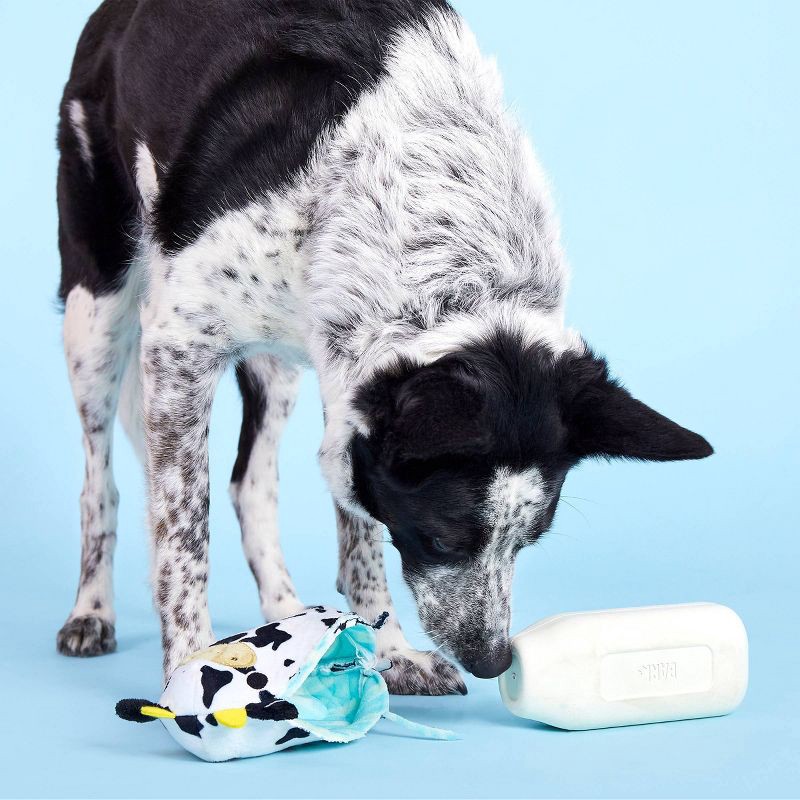 slide 4 of 8, BARK Super Chewer Cow Dog Toy - Mad Cow, 1 ct