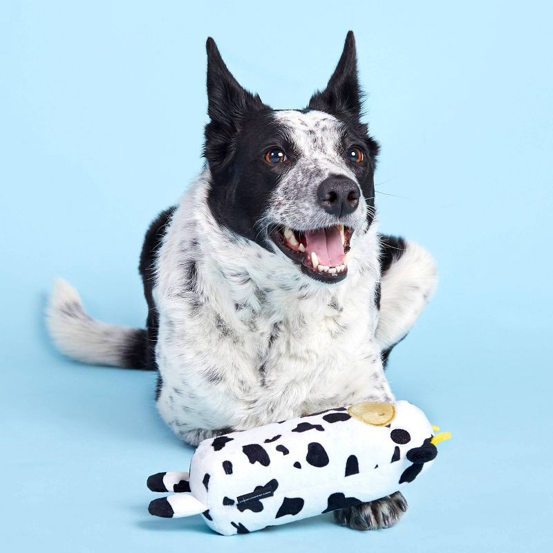 slide 6 of 8, BARK Super Chewer Cow Dog Toy - Mad Cow, 1 ct