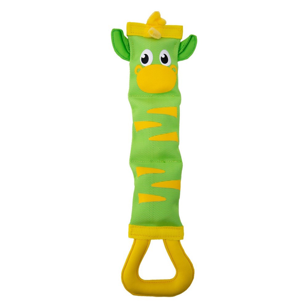 slide 3 of 3, Outward Hound Fire Biterz Zebra Dog Toy - Green - L, 1 ct