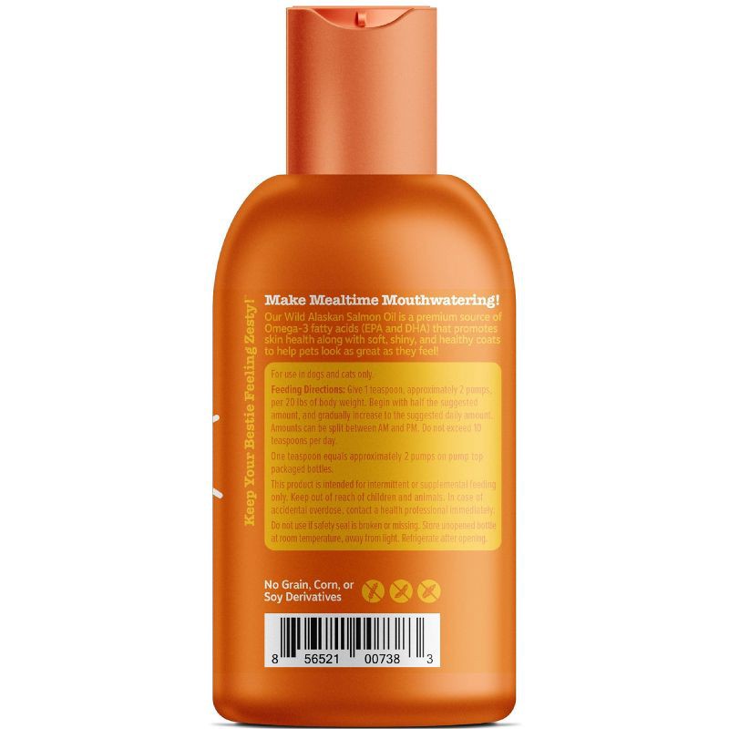 slide 3 of 4, Zesty Paws Skin & Coat Support Wild Alaskan Salmon Oil for Cats and Dogs - 8 fl oz, 8 fl oz