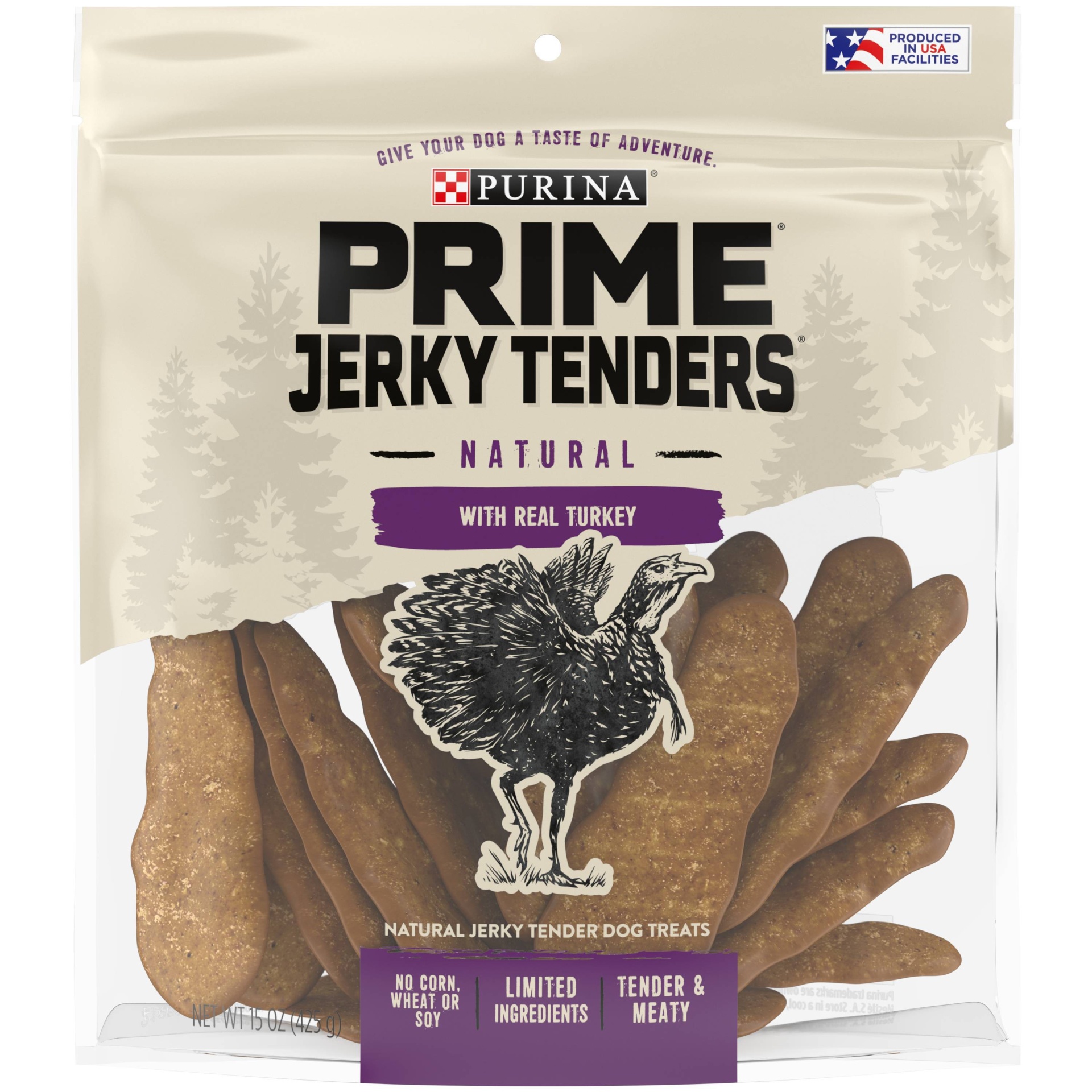 slide 1 of 7, Prime Bones Jerky with Real Turkey Dog Treats - 15oz, 15 oz