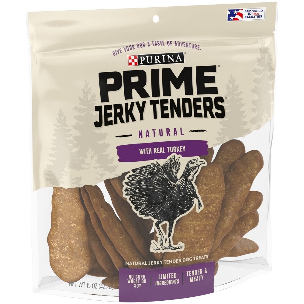 slide 4 of 7, Prime Bones Jerky with Real Turkey Dog Treats - 15oz, 15 oz