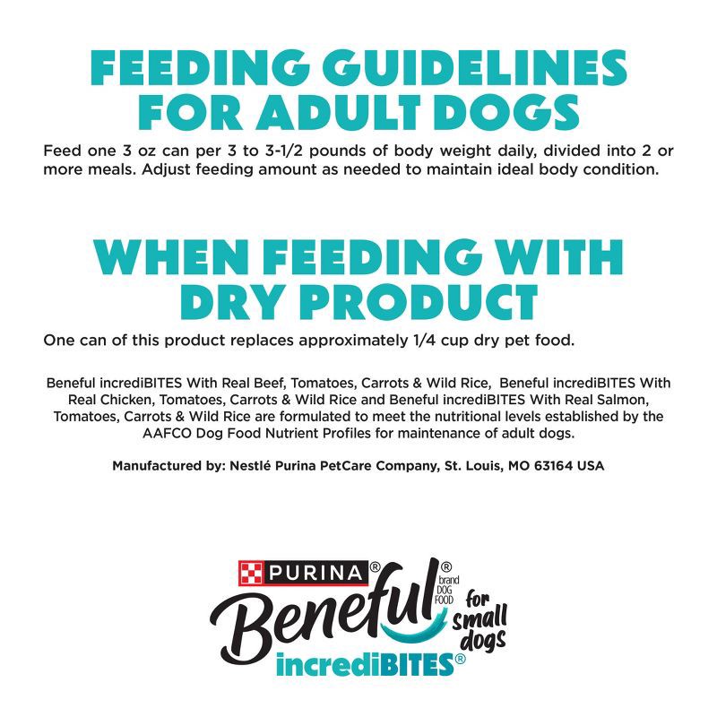 slide 13 of 14, Beneful Incredibites with Rice Chicken Salmon and Beef Wet Dog Food - 30ct, 30 ct