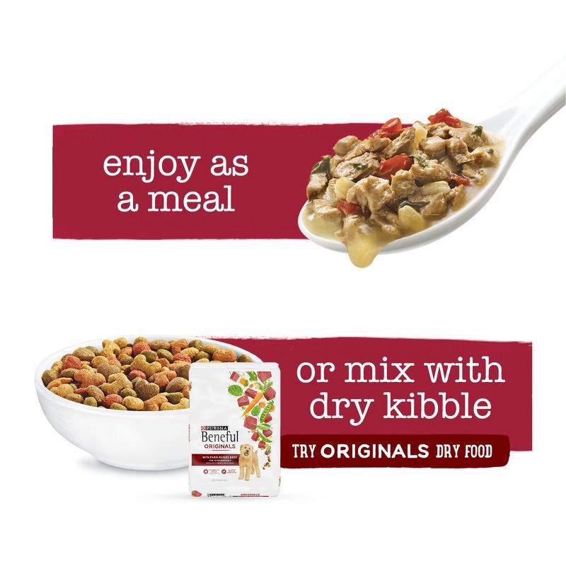 slide 14 of 14, Purina Beneful Medleys Romana, Mediterranean & Tuscan Style with Chicken, Lamb and Beef Flavors Wet Dog Food - 3oz/30ct Variety Pack, 3 oz, 30 ct