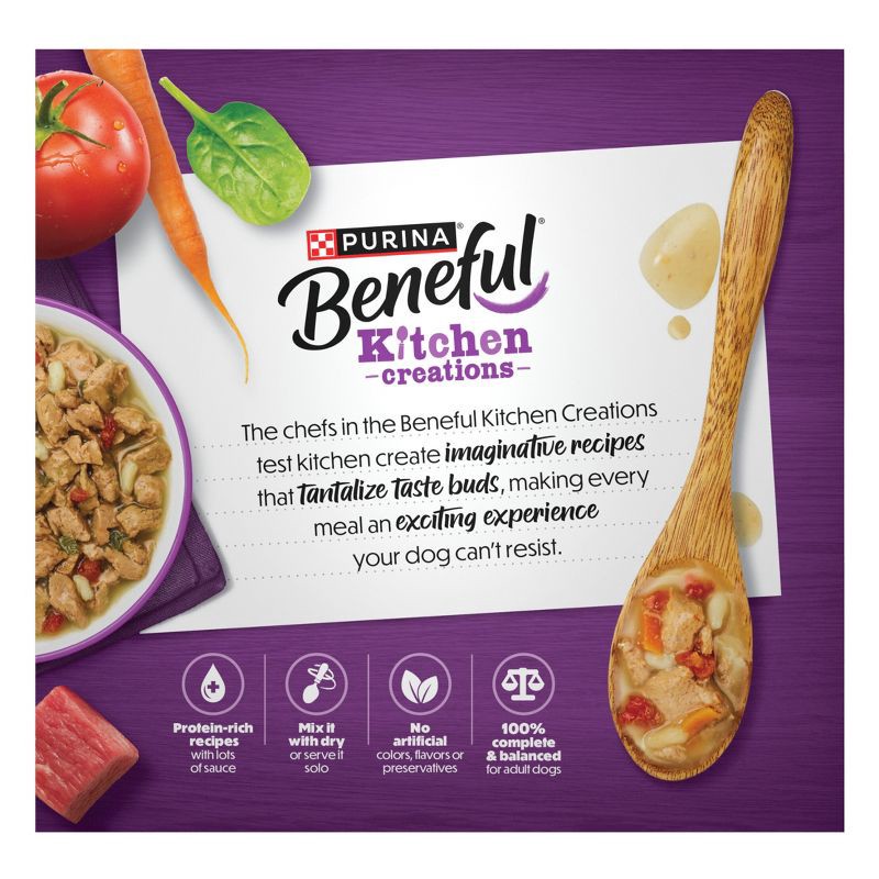 slide 11 of 14, Purina Beneful Medleys Romana, Mediterranean & Tuscan Style with Chicken, Lamb and Beef Flavors Wet Dog Food - 3oz/30ct Variety Pack, 3 oz, 30 ct