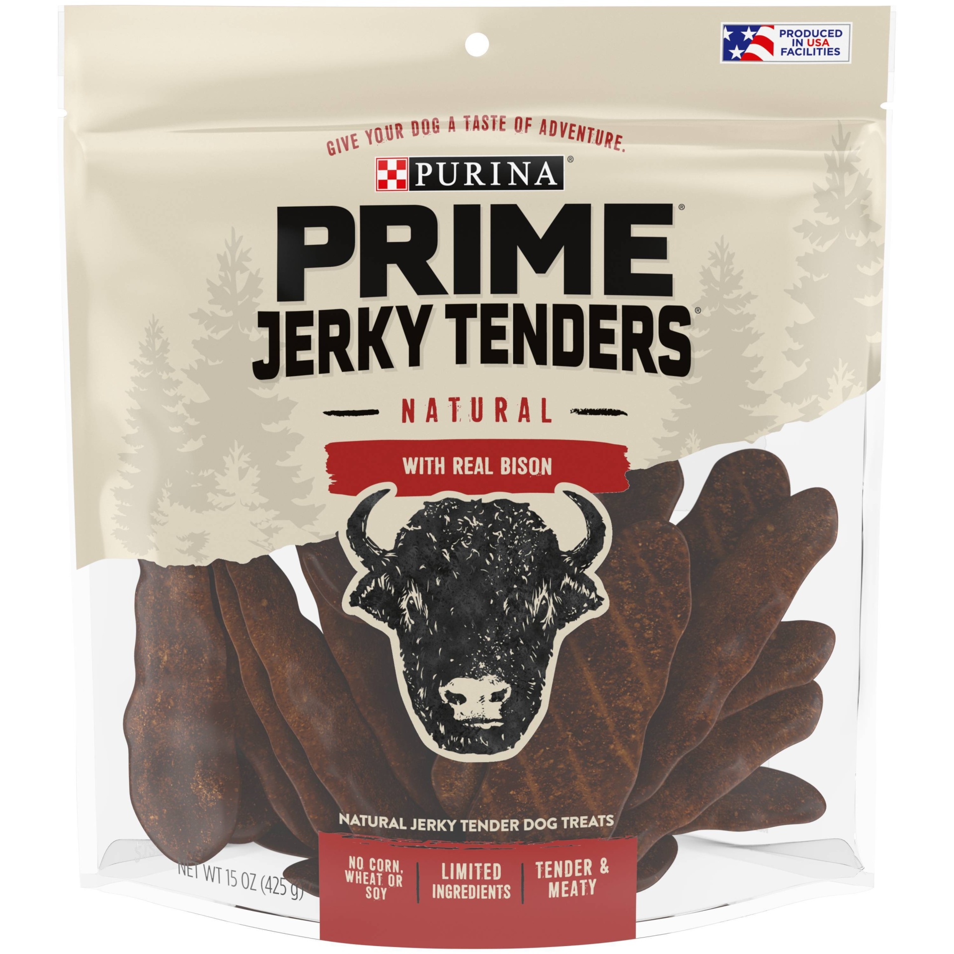 slide 1 of 7, Prime Bones Jerky with Real Bison Dog Treats - 15oz, 15 oz