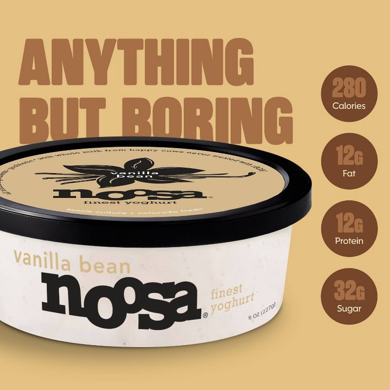 slide 6 of 6, noosa Vanilla Bean Aussie Style Yogurt - 12g Protein 8oz, 12 gram, 8 oz