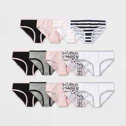 Girls' 14pk Animal Print Cotton Hipsters - Cat & Jack™ 8