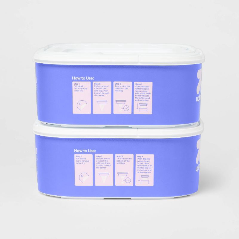 slide 3 of 3, Litter Pail Refills Cat Waste - 2pk - up&up™, 2 ct