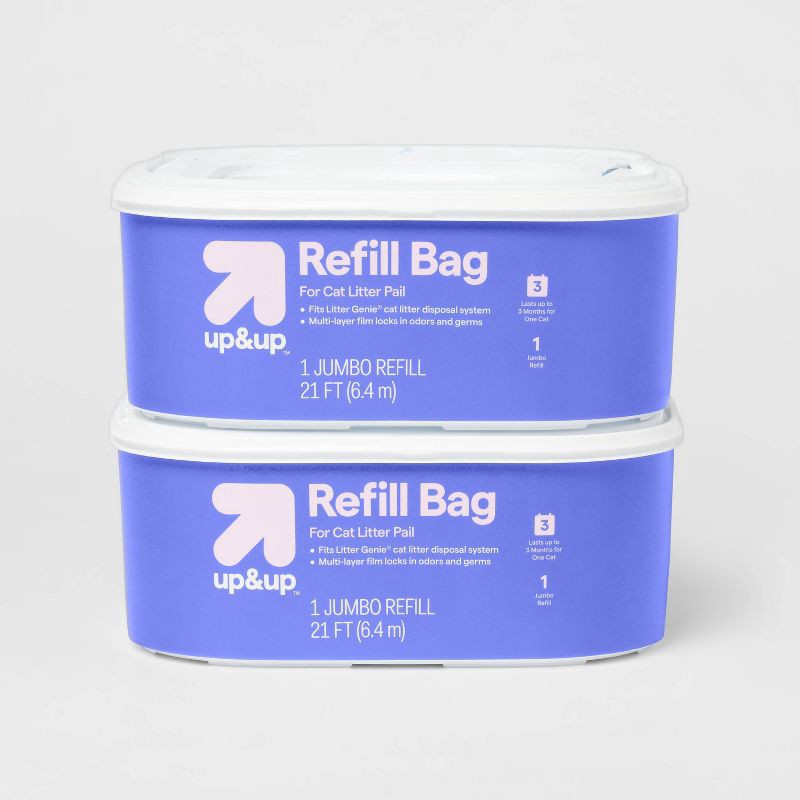 slide 1 of 3, Litter Pail Refills Cat Waste - 2pk - up&up™, 2 ct