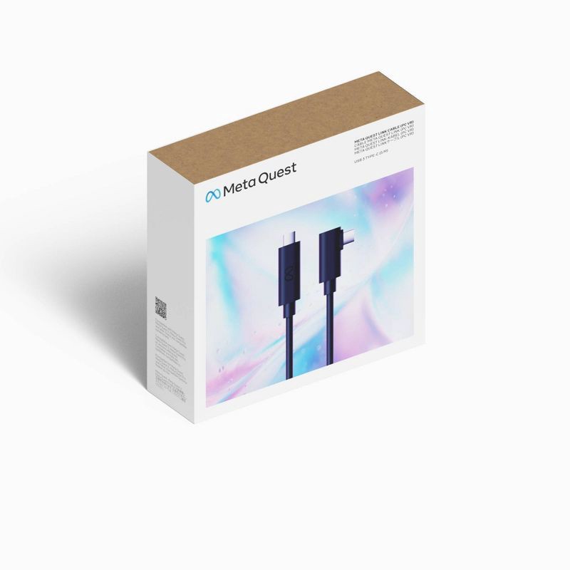 slide 4 of 6, Meta Quest Link Cable - 16 feet - Works with Meta Quest 2/3/3S/Pro: USB-C, Male-to-Male, 1 ct