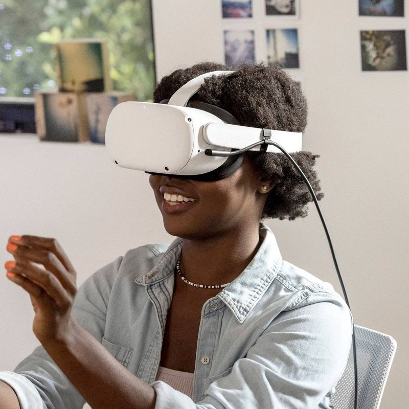 slide 6 of 6, Meta Quest Link Cable - 16 feet - Works with Meta Quest 2/3/3S/Pro: USB-C, Male-to-Male, 1 ct