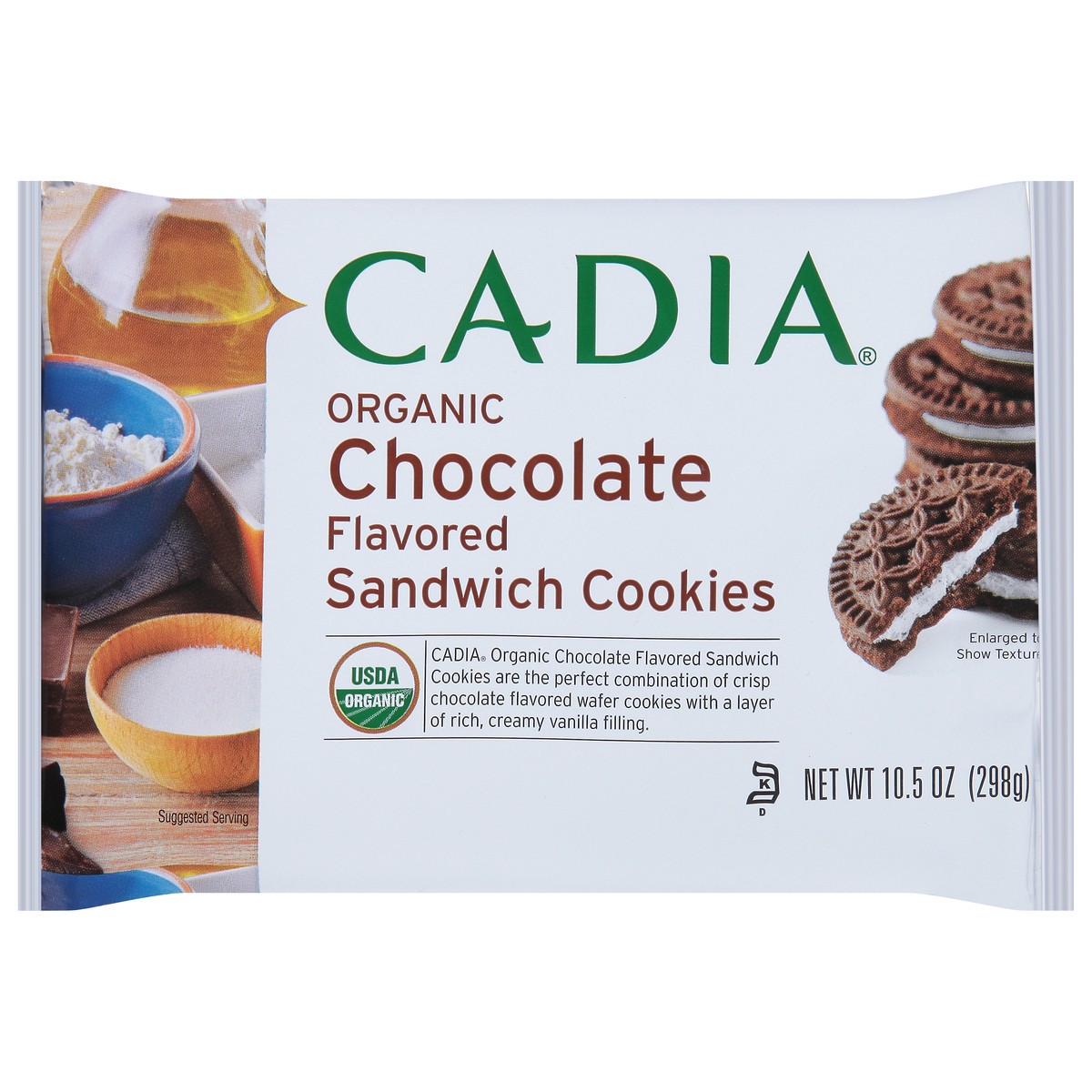 slide 1 of 13, Cadia Organic Chocolate Flavored Sandwich Cookies 10.5 oz, 10.5 oz