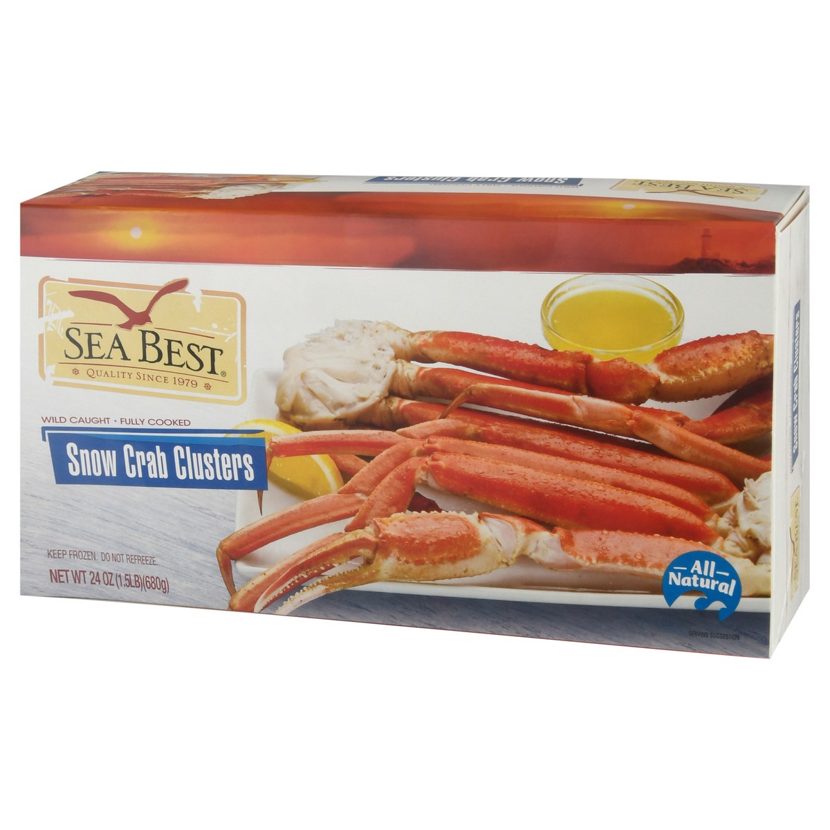 slide 10 of 13, Sea Best All Natural Snow Crab Clusters 24 oz Box, 24 oz