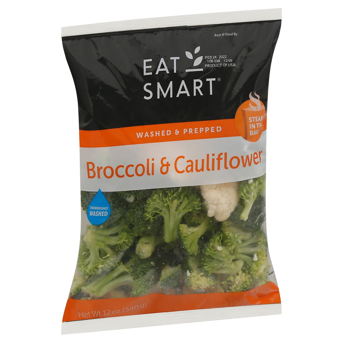 slide 2 of 13, Eat Smart Steam in the Bag Broccoli & Cauliflower 12 oz, 12 oz