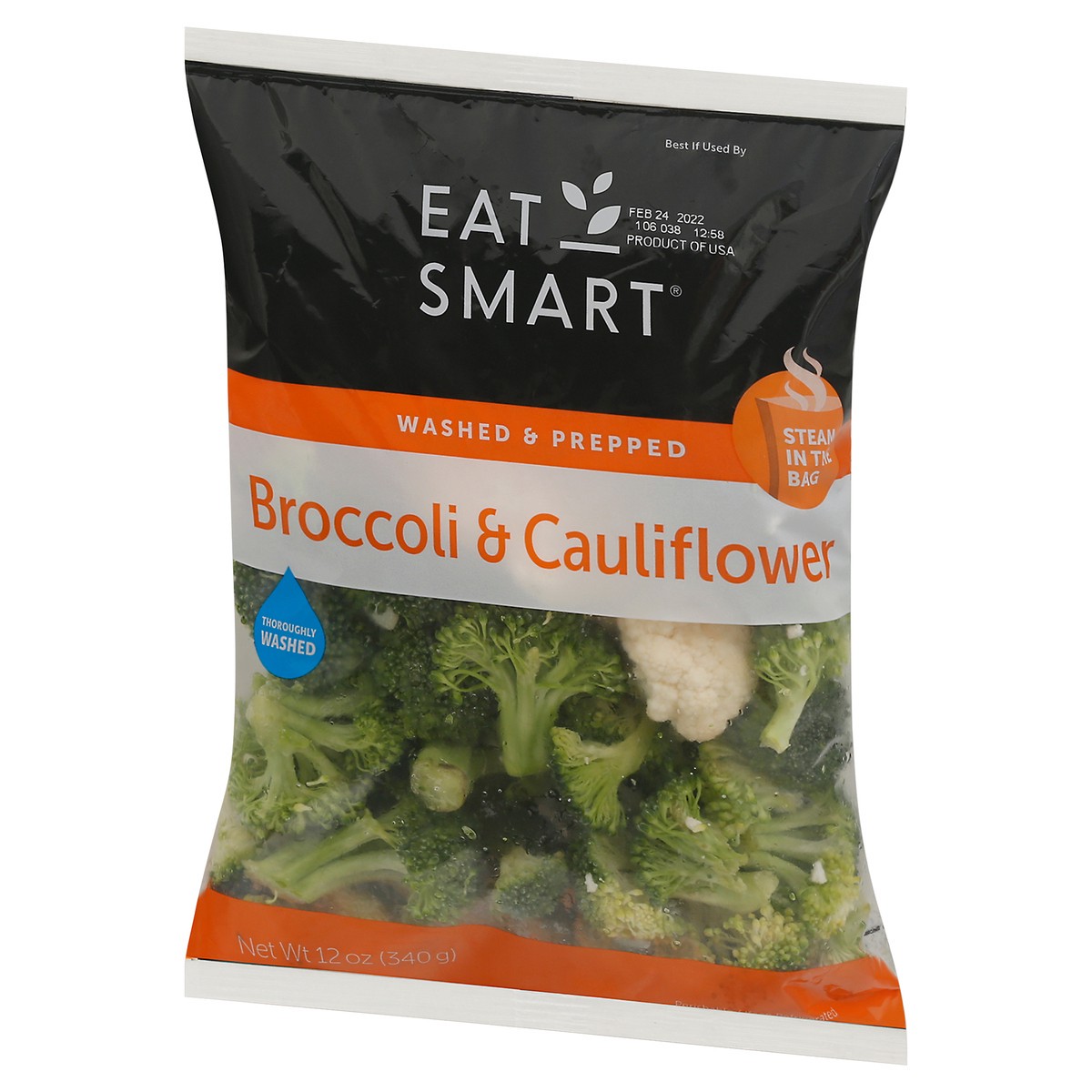 slide 9 of 13, Eat Smart Steam in the Bag Broccoli & Cauliflower 12 oz, 12 oz