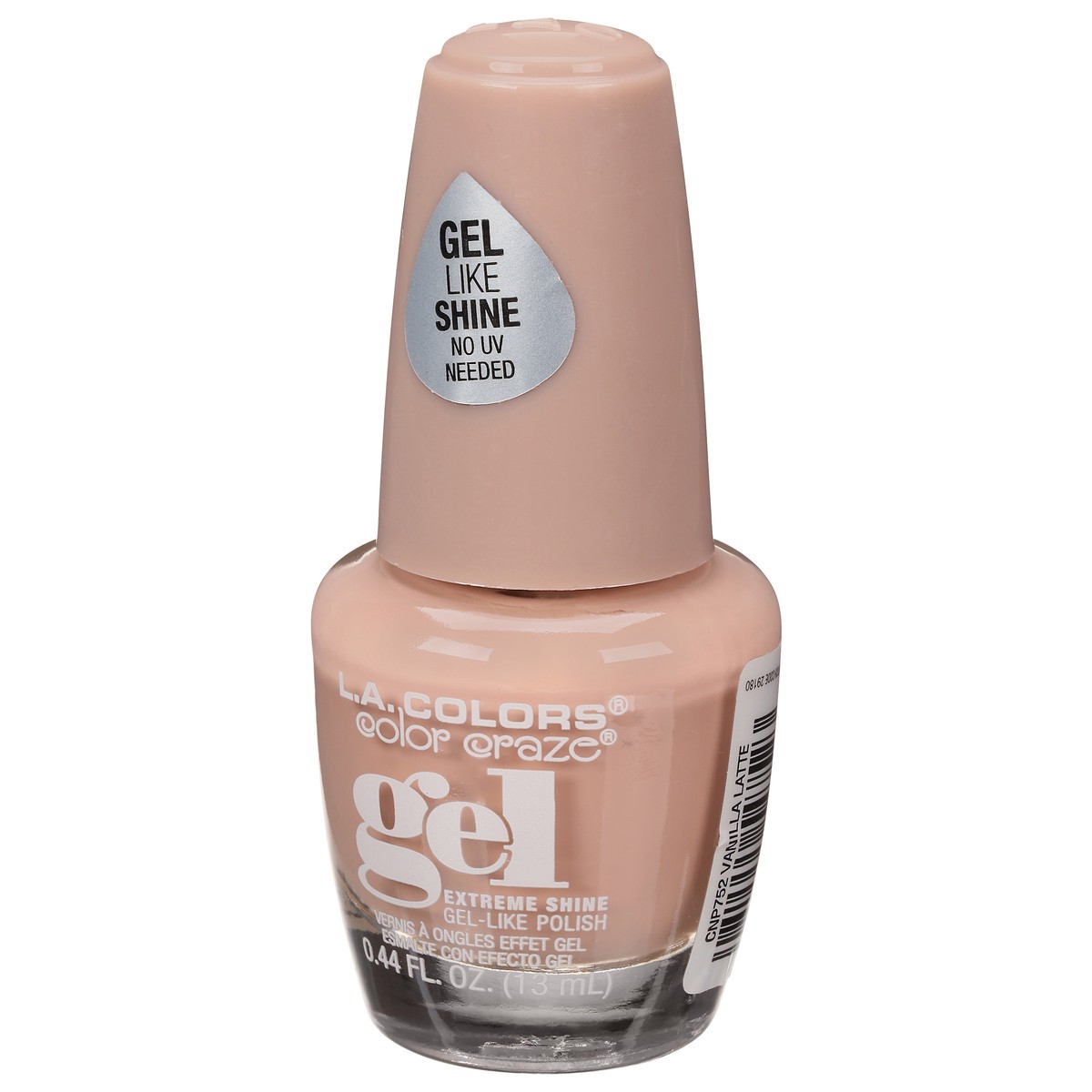 slide 8 of 9, L.A. Colors Color Craze CNP752 Vanilla Latte Gel Extreme Shine Nail Polish 0.44 fl oz, 0.44 fl oz