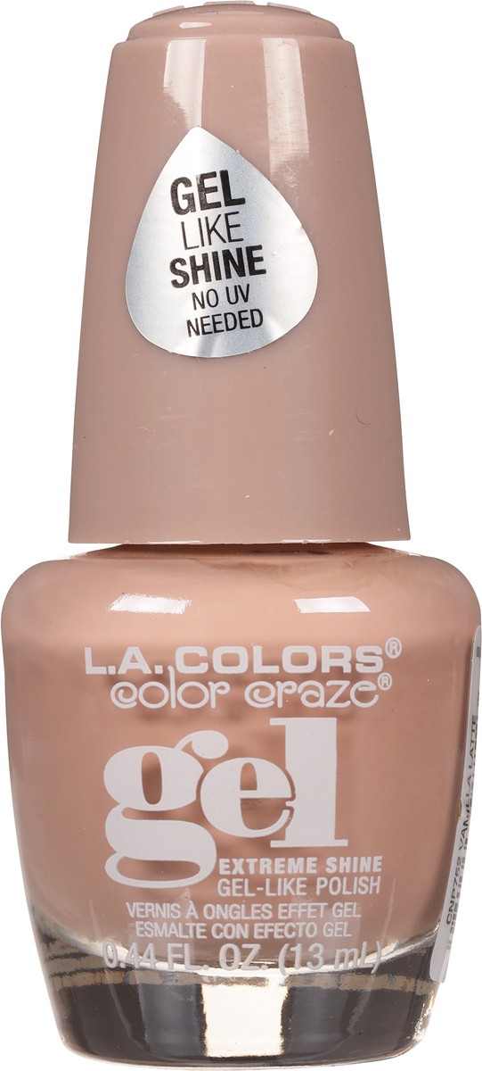 slide 7 of 9, L.A. Colors Color Craze CNP752 Vanilla Latte Gel Extreme Shine Nail Polish 0.44 fl oz, 0.44 fl oz