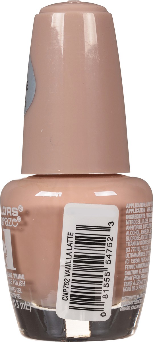 slide 6 of 9, L.A. Colors Color Craze CNP752 Vanilla Latte Gel Extreme Shine Nail Polish 0.44 fl oz, 0.44 fl oz