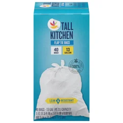 Giant Tall Kitchen Flap Tie Bags, 13 Gallon