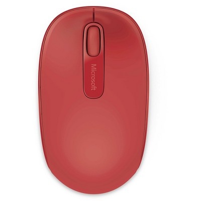 slide 1 of 1, Microsoft Wireless Mobile Mouse 1850 - Red (U7Z-00031), 1 ct