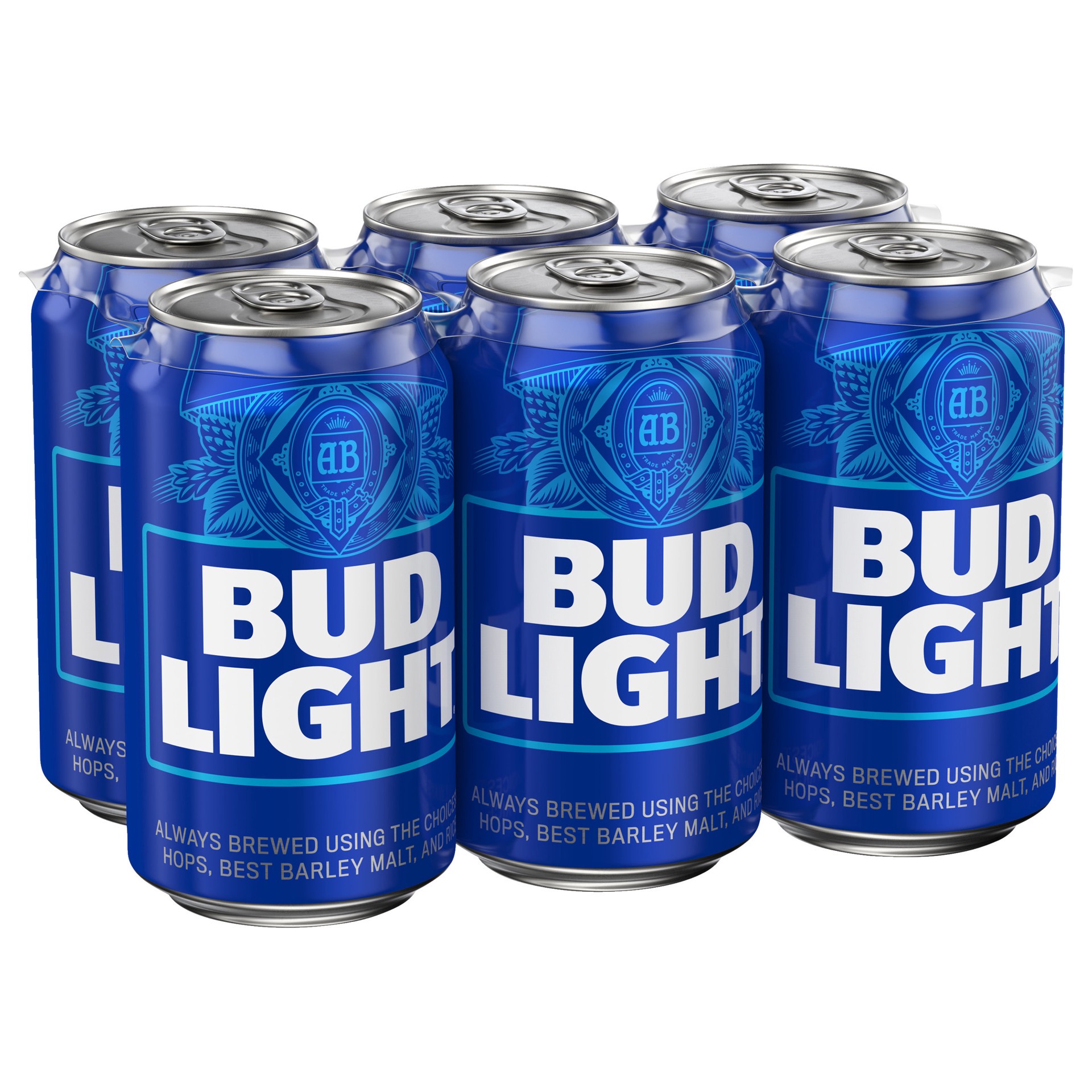 slide 1 of 7, Bud Light Beer, 6 Pack 12 FL OZ Cans, 72 fl oz