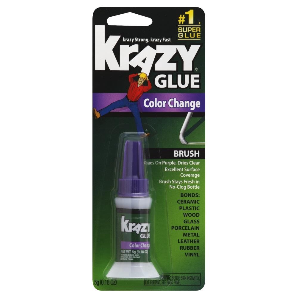 slide 1 of 2, Krazy Glue Super Glue, Color Change, Brush, 0.18 oz