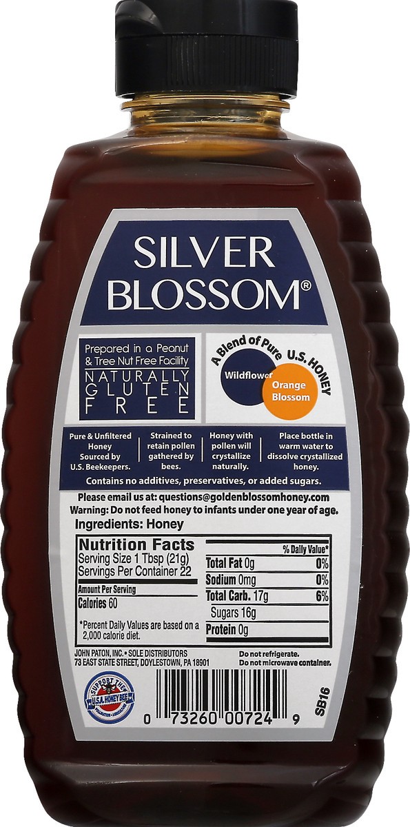 slide 9 of 13, Silver Blossom Wildflower & Orange Blossom Honey 16 oz, 16 oz