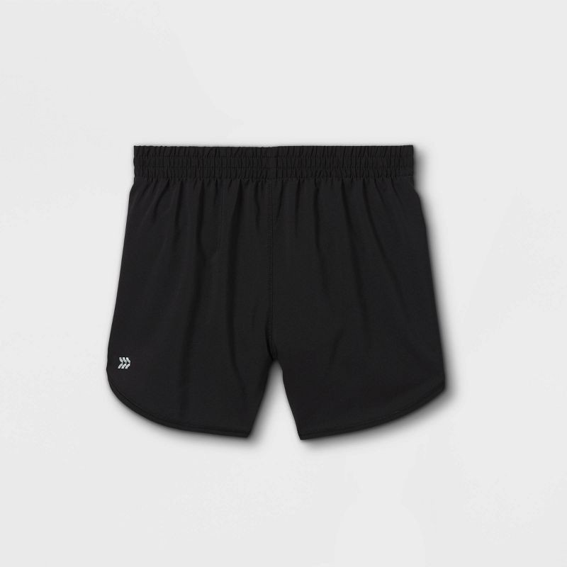 slide 2 of 2, Girls' Run Shorts - All in Motion Black L, 1 ct