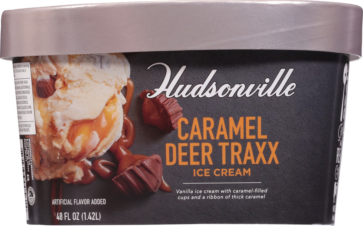 slide 8 of 9, Hudsonville Caramel Deer Traxx Ice Cream 48 fl oz, 48 fl oz