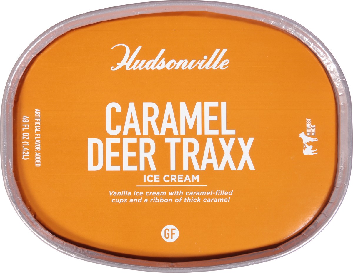 slide 2 of 9, Hudsonville Caramel Deer Traxx Ice Cream 48 fl oz, 48 fl oz