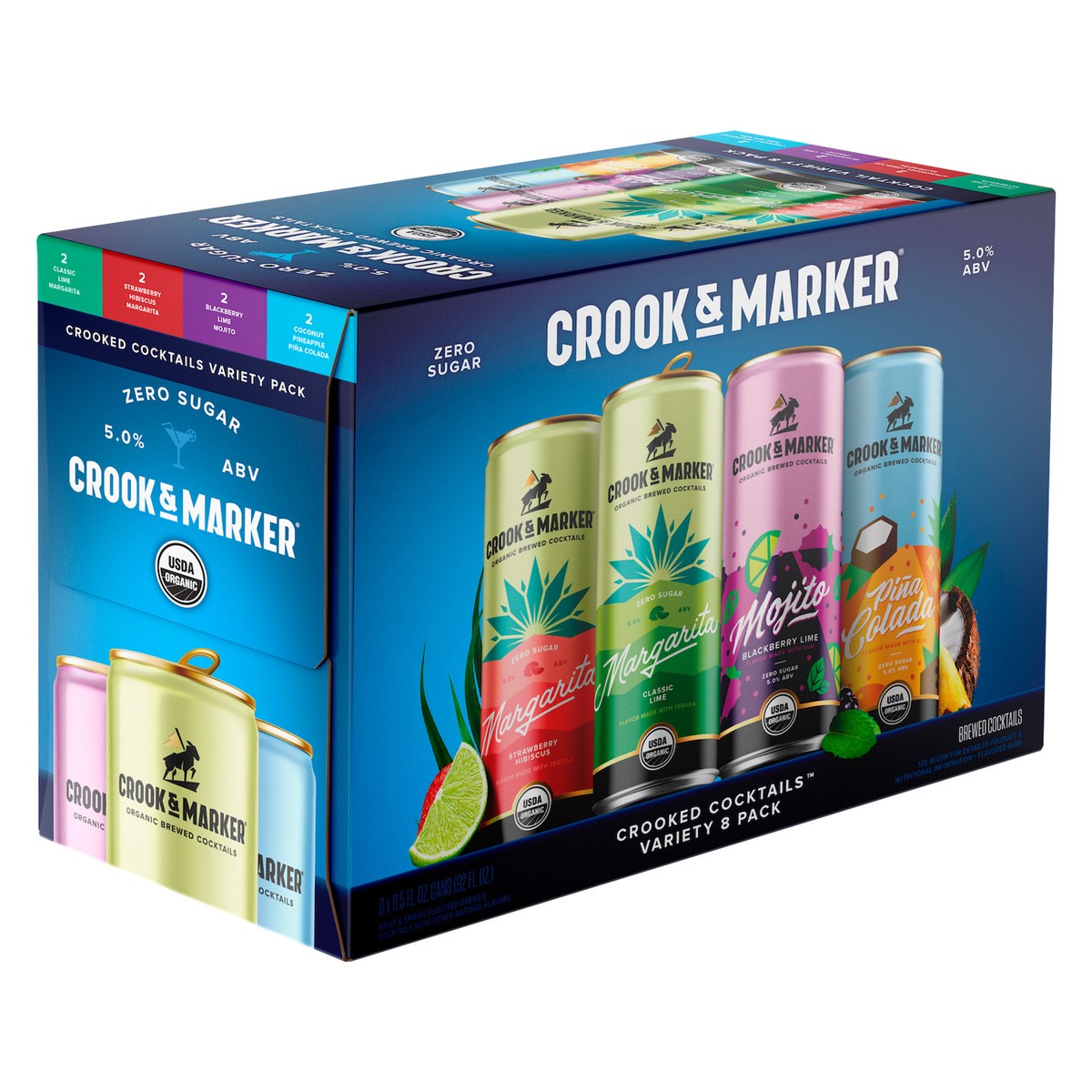 slide 5 of 8, Crooks Crook & Marker Cocktail Variety Pack 8 - 11.5 fl oz cans, 8 ct; 12 oz