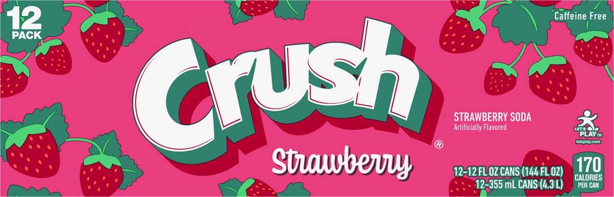 slide 4 of 7, Crush Strawberry Soda- 12 ct, 12 ct