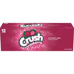 Crush Strawberry Soda, 12 fl oz cans, 12 pack