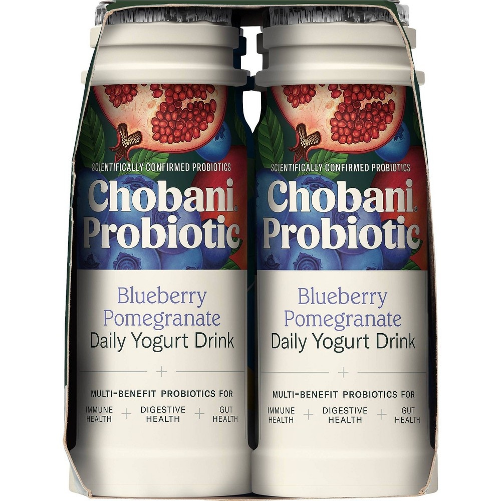 slide 3 of 5, Chobani Probiotic Blueberry Pomegranate Daily Yogurt Drink, 6 ct, 4 fl oz