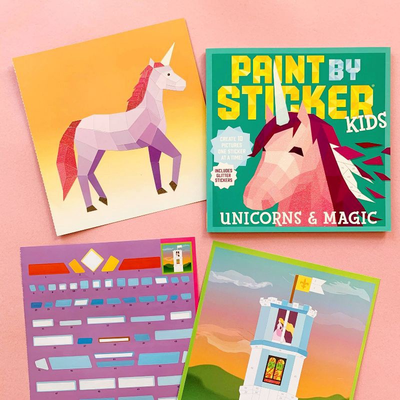 slide 2 of 3, Paint By Sticker Unicorns & Magic - Workman, 1 ct