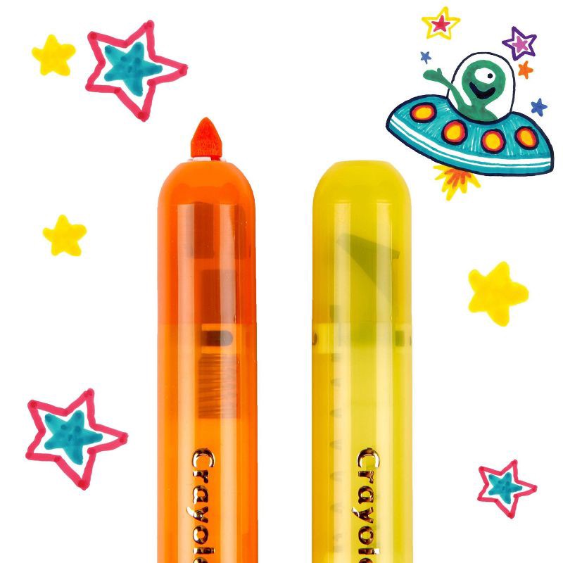 slide 7 of 8, Crayola Clicks Retractable Tip Markers, 10ct, Stocking Stuffers for Kids and Teens, No Dry Washable Marker Set, Coloring Supplies, Holiday Gift 3+, 10 ct