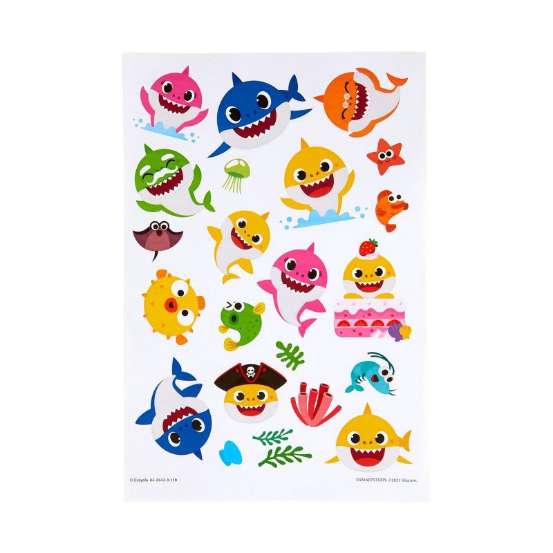 slide 3 of 5, Crayola 96pg Baby Shark Coloring Book with Sticker Sheet, 1 ct