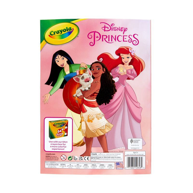 slide 3 of 3, Crayola 288pg Disney Princess Coloring Book with Sticker Sheets, 1 ct