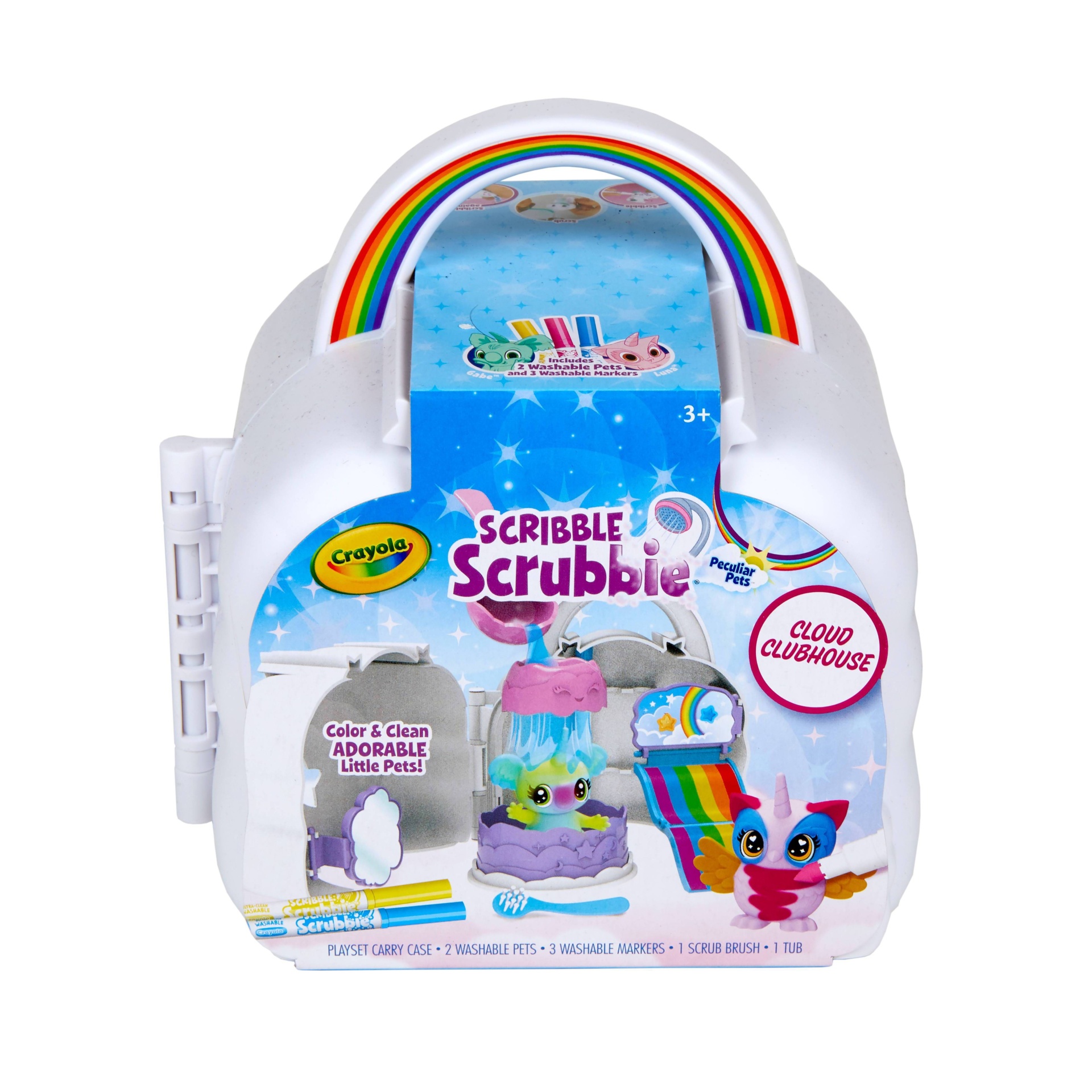 slide 1 of 5, Crayola Scribble Scrubbie Peculiar Pets Cloud Clubhouse, 1 ct