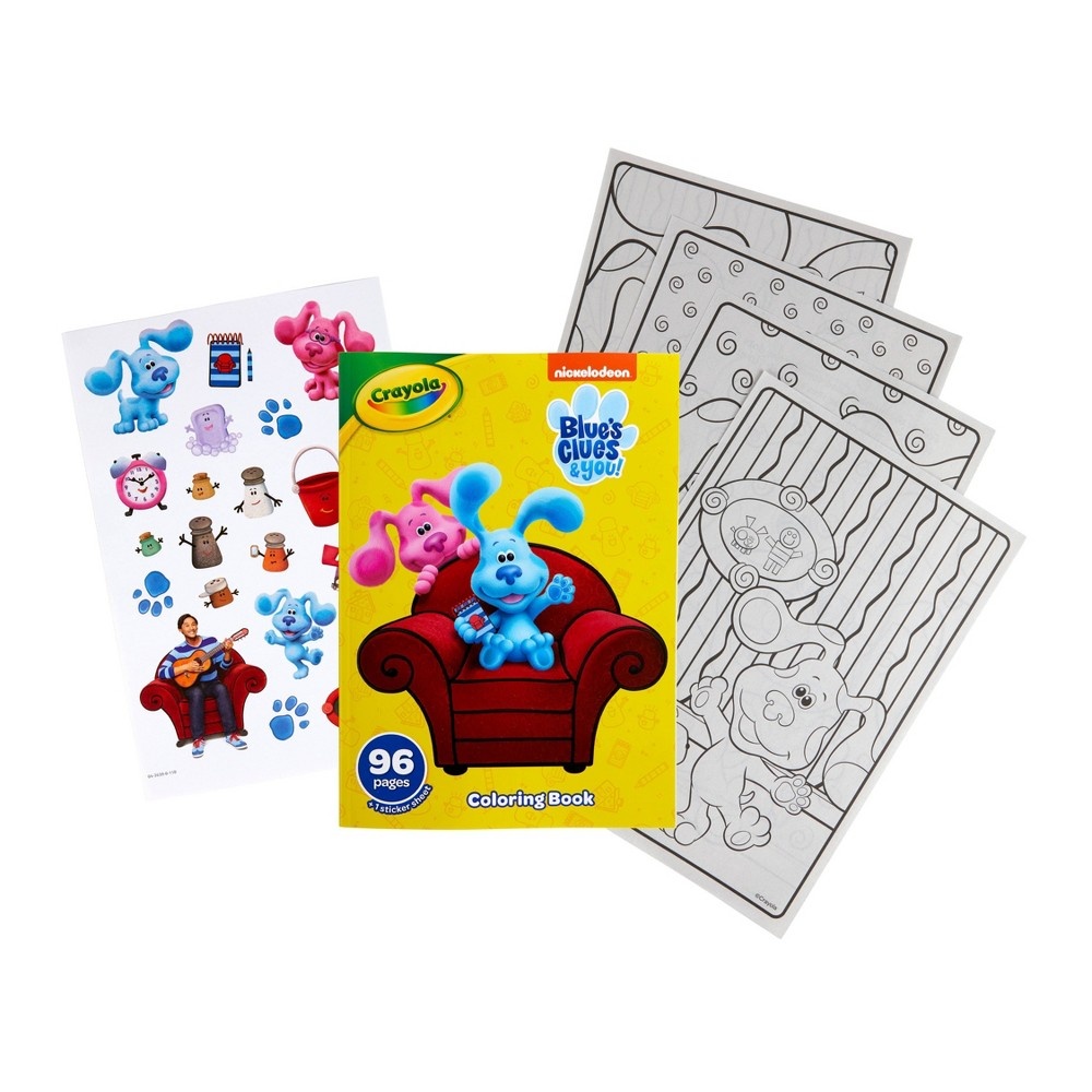 slide 4 of 5, Crayola 96pg Blue's Clues & You! Coloring Book with Sticker Sheet, 1 ct