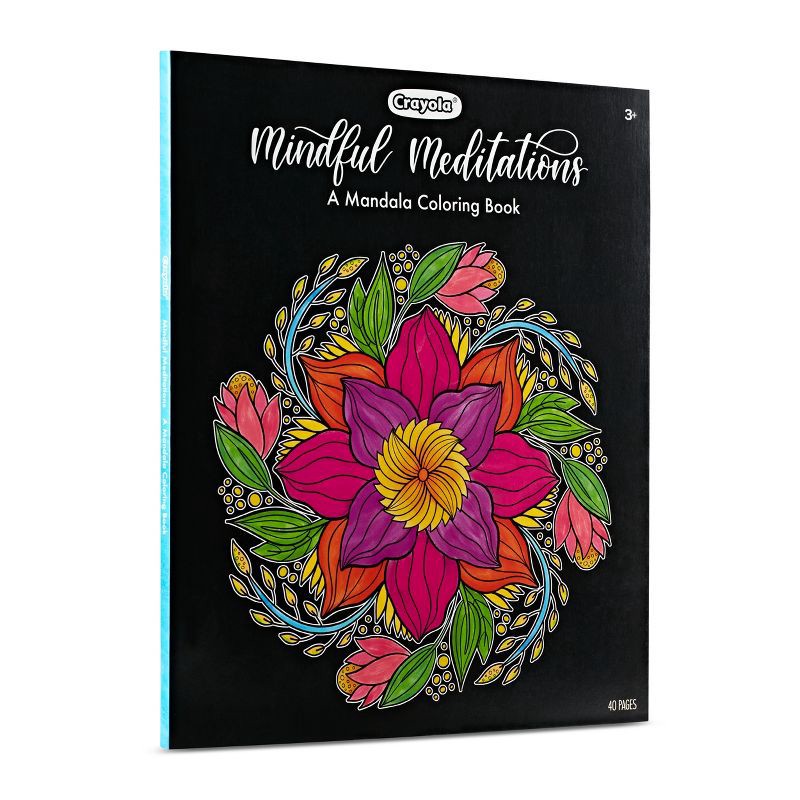 slide 3 of 5, Crayola Mindful Mediations Mandala Coloring Book: Adult Creative Thinking, 40 Pages, 10"x8.5", 1 ct