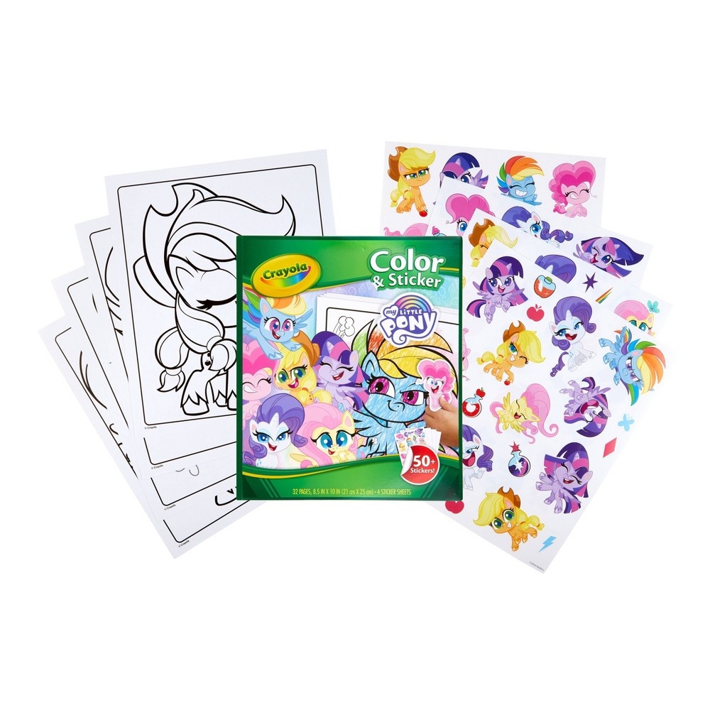 slide 2 of 5, Crayola 32pg My Little Pony Color & Sticker Book, 1 ct