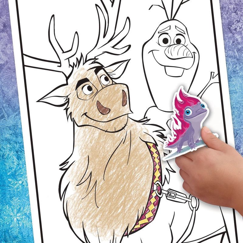 slide 3 of 6, Crayola 96pg Disney Frozen Coloring Book with Sticker Sheet, 1 ct
